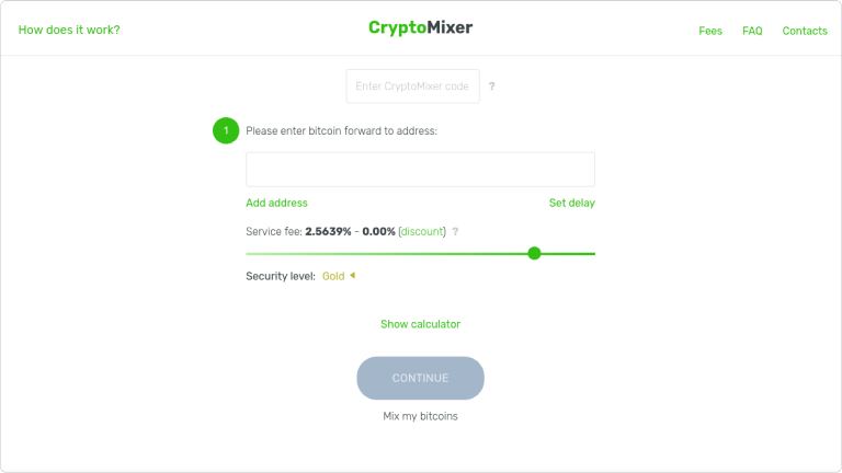 cryptomixer settings